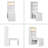 83.4"Tall Bookshelf With Writing Desk, Modern Bookcase With Study Desk, Workstation With Storage Shelf,Storage Bookcase With Open Shelves And LED Lighting For Living Room,Home Office,White
