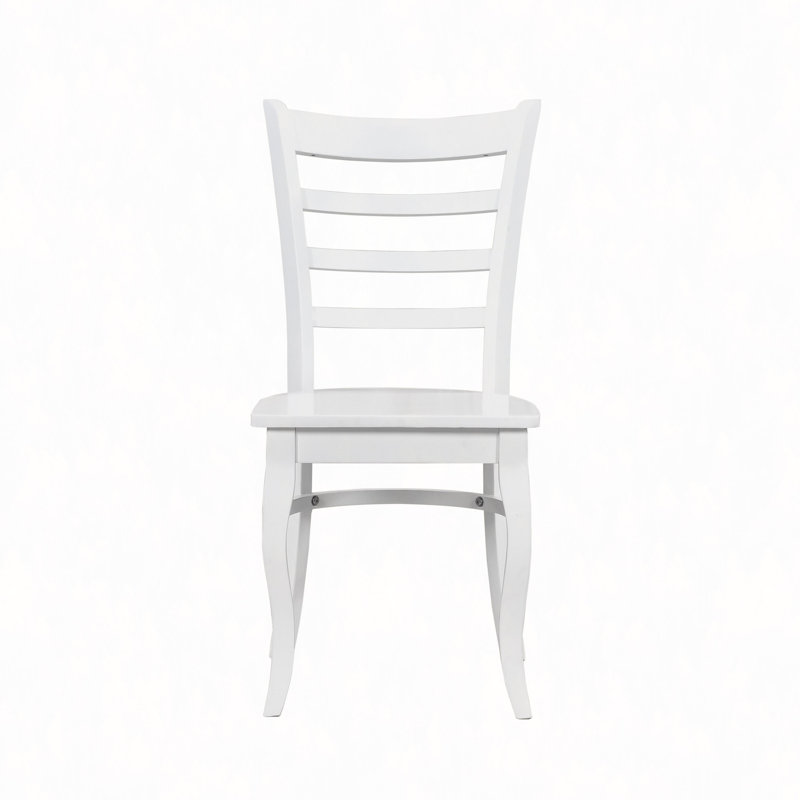 Ensemble de 2 chaises de salle à manger en bois à dossier échelle