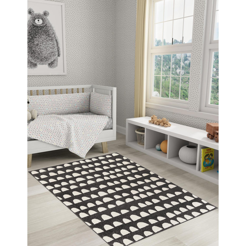  Tapis pour enfant Hillow Whimsy, Gris, Rectangle 2 pi 2 po x 3 pi 1 po