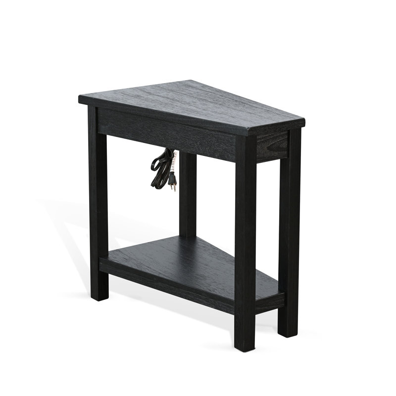 Table de bout Hemphill, Avec alimentation, Noir