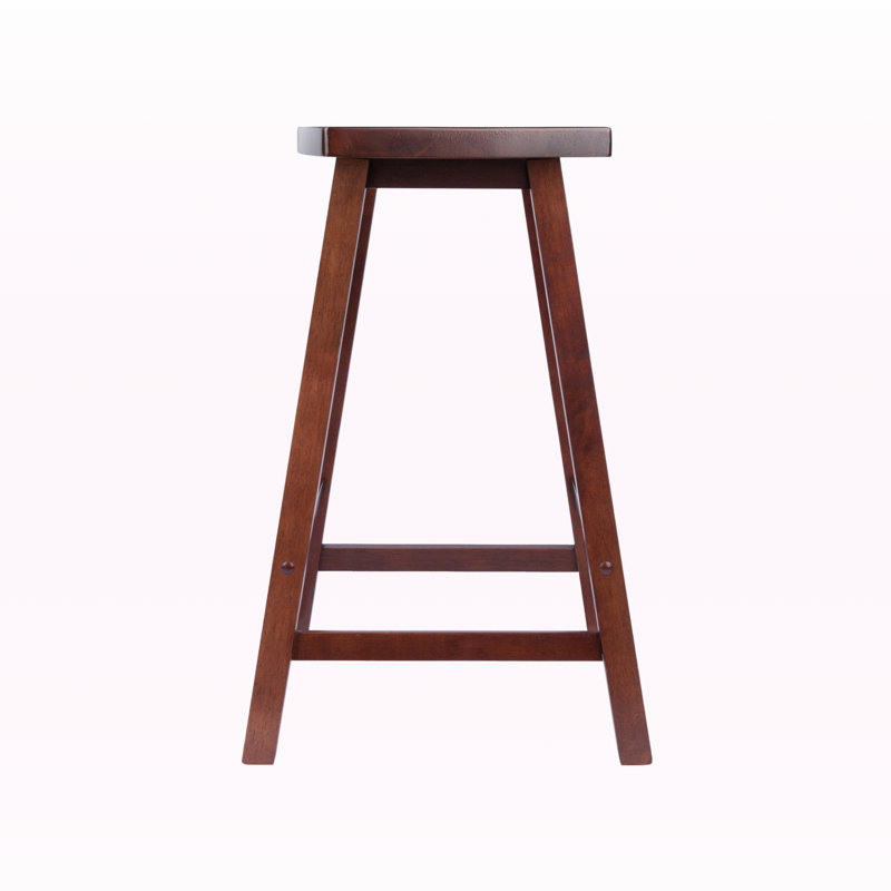 Margot Fan Shape Counter Stool in Walnut Finish, 23.62'' H X 19.55'' W X 14.29'' D