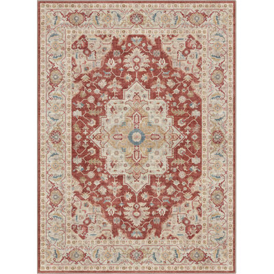 Tapis oriental à médaillon beige Summit