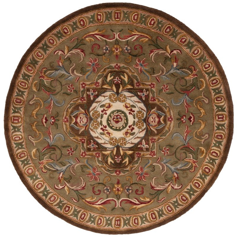 Tapis oriental en laine touffeté à la main Classic, Rond 8 pi