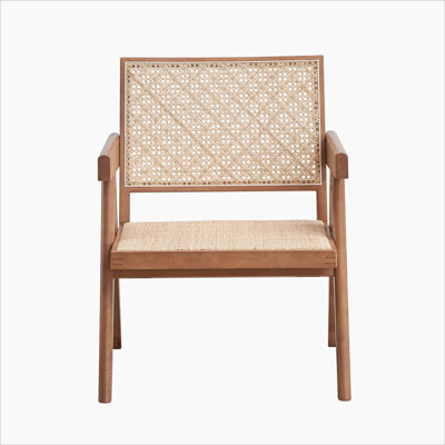 Chaise décontractée de style Mid-Century décontracté en rotin 1 pièce
