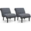 Ensemble de 2 fauteuils d'appoint rembourrés capitonnés Abiha Canora-45669922