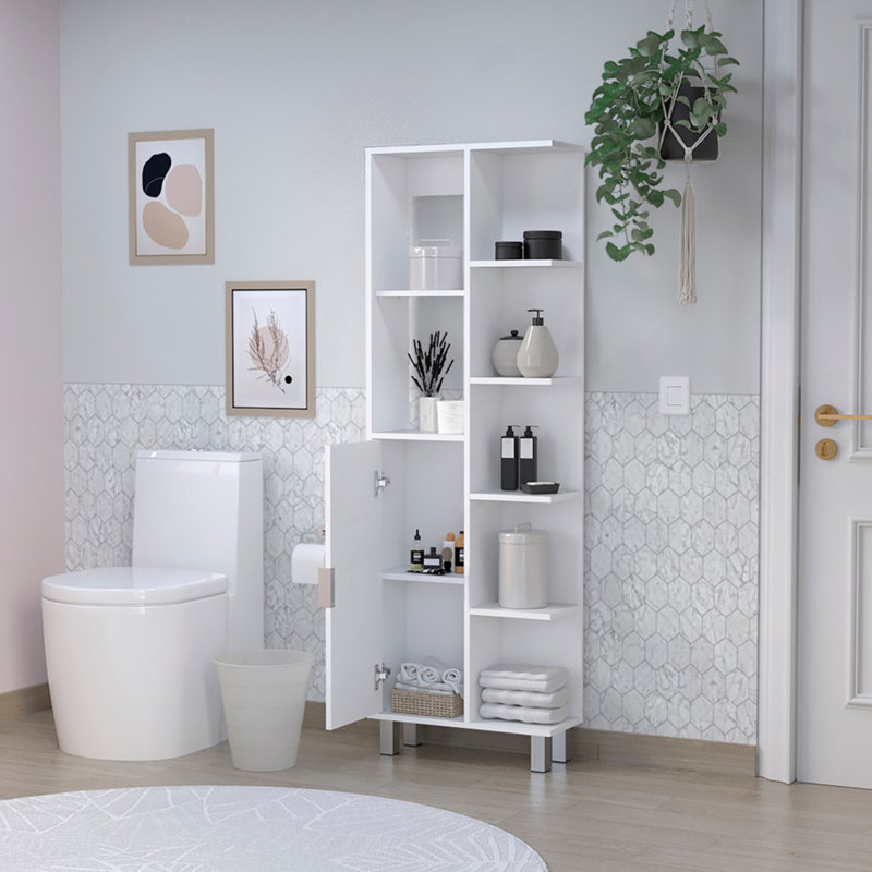 Linen Cabinet Derby, Bathroom, White, White