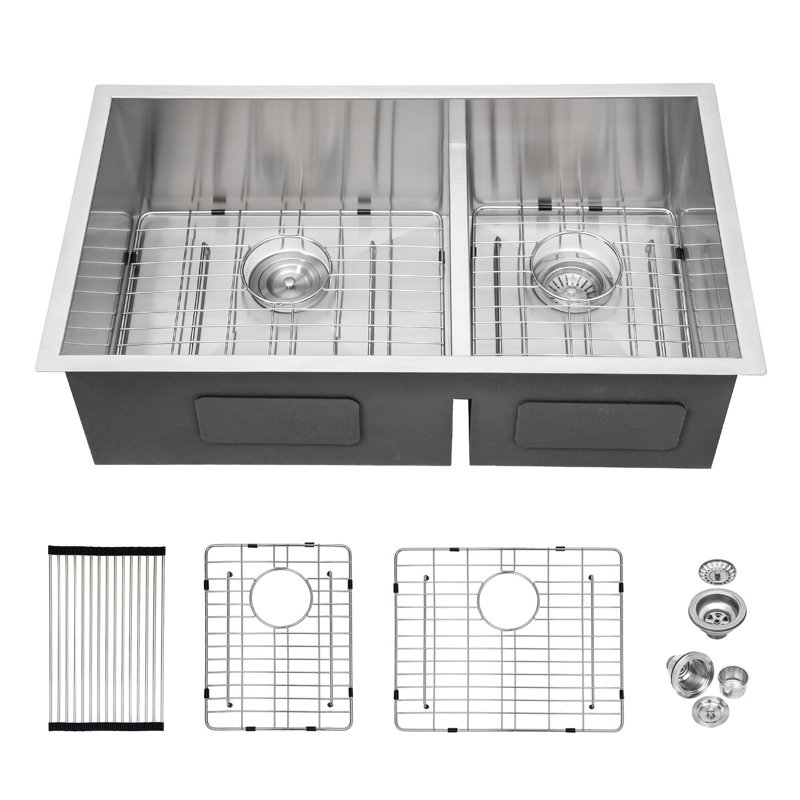 Undermount Double Bowl Stainless Steel Kitchen Sink
