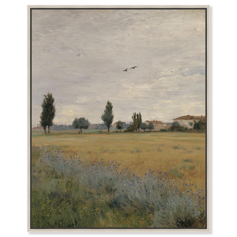 Impression sur toile «Late Summer's Day II Coastal Decor» par Art Remedy, H 20 po x l 24 po, Cadre argenté