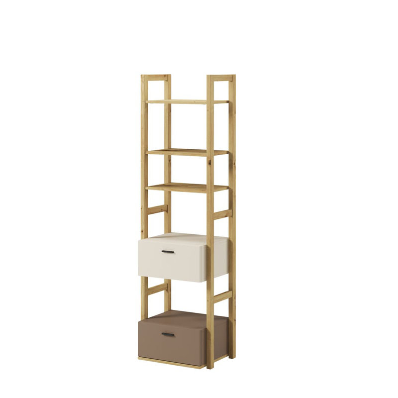 Azal 180cm H Ladder Bookcase, 180cm H x 51cm x W x 40cm D