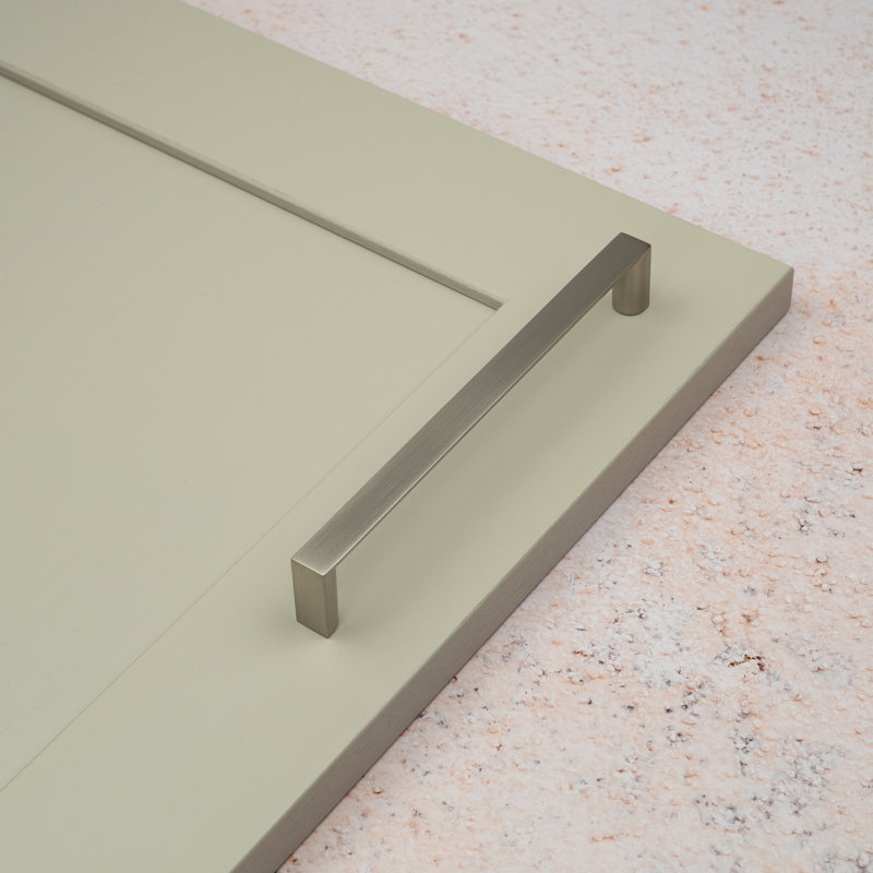 Brushed Nickel Square D-Bar Handles , 160mm