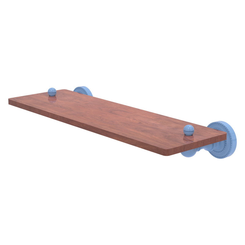 Tablette flottante en métal Dottingham, H 2,5 po x l 16 po x P 5 po, Bleu troll plat