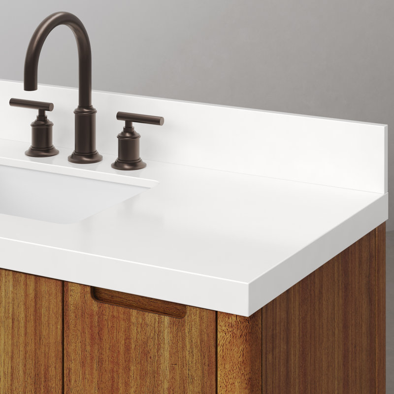 Sequoia 48 In. Single Sink Whitebrook Quartz Countertop Bath Vanity in Mango Wood With ORB Faucet, Mango Wood