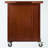 Gregory Utility Cart with Wheels - Cabinet and Open Shelf in Walnut, 33.05" H X 43.05" W X 18.30" D