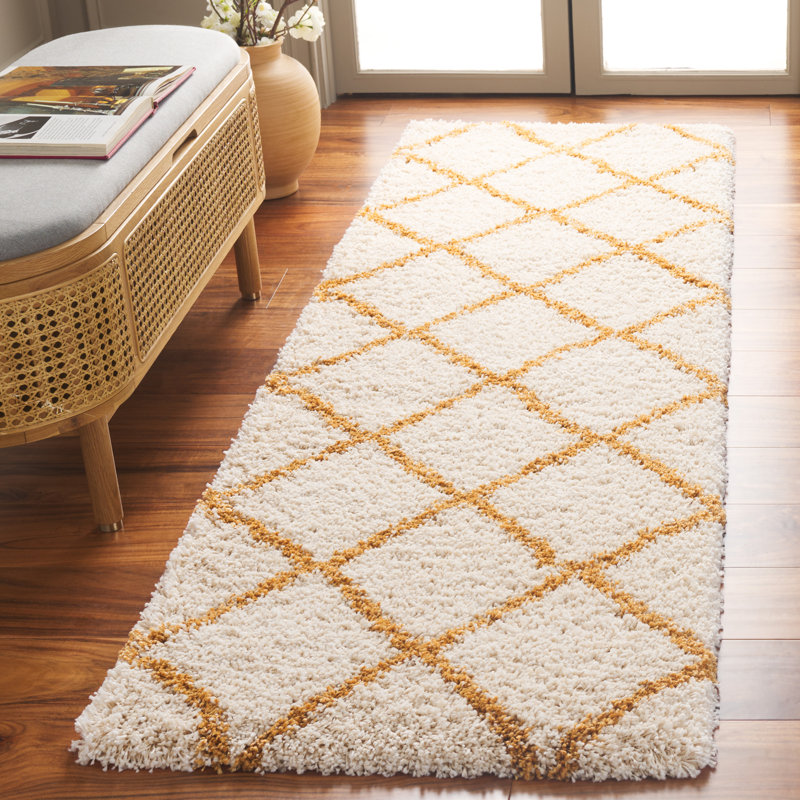 Tapis à motif géométrique Araujo-Espichan, Tapis de couloir 2 pi 3 po x 8 pi