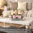 Farmhouse Mason Jar Centerpiece with 2 Pink Painted Jar Vases and Artificial Rose Bouquets