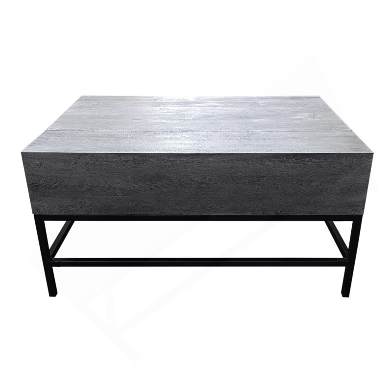 Table basse à plateau relevable gris