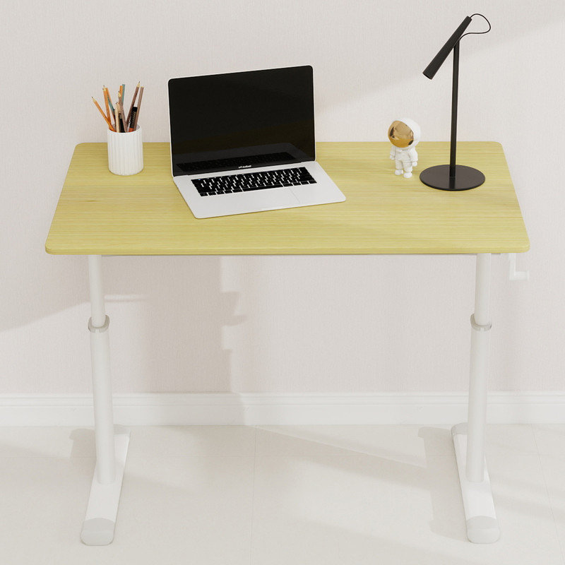 Bureau d'étude à hauteur ajustable pour enfants et adultes, table de bureau compacte 60 x 100 cm, Bois