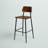 Cutler Industrial Barstool with Rustic Wood Seat