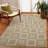 Glendalys Geometric Machine Woven Polypropylene Indoor / Outdoor Area Rug in Brown/Sand/Beige-693544464