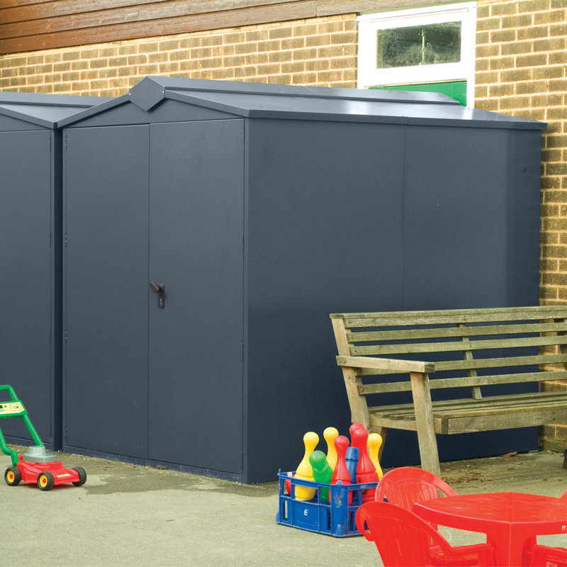 Centurion 5 ft. W x 7 ft. D Apex Metal Shed, Grey