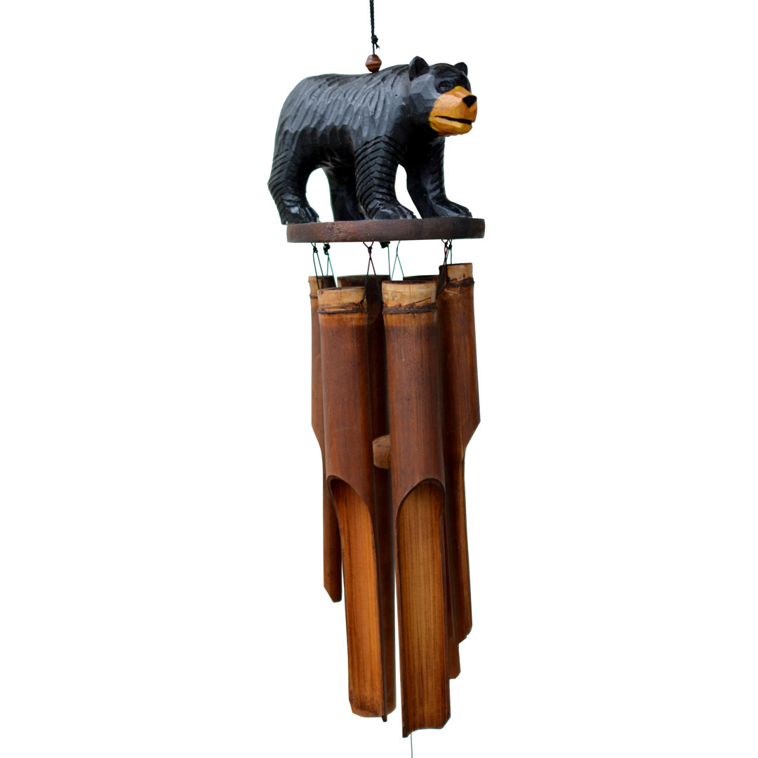 Weather Resistant Bamboo Animals Wind Chime Cohasset Gifts & Garden