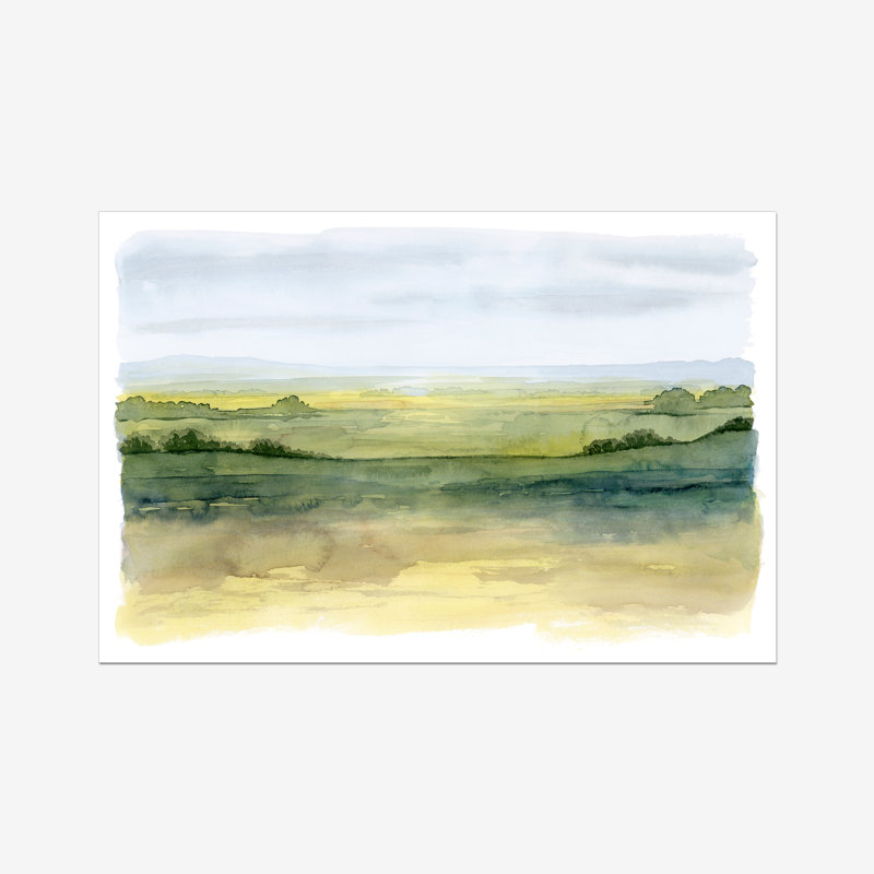 Golden Strata I by Grace Popp - Painting, Paper Print, 30cm H x 46cm W