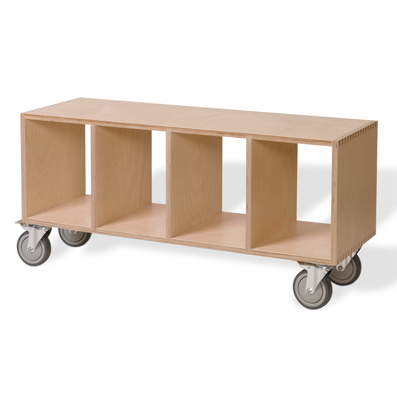 Upholstered Storage Bench, Birch