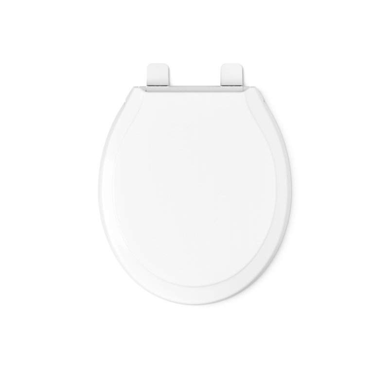 Rutledge Front Quiet-Close with Grip-Tight Bumpers Round Toilet Seat, Ready Latch