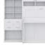 Armoire murale escamotable en bois avec armoire intégrée, tiroir et étagère ouverte-115211262-115211261