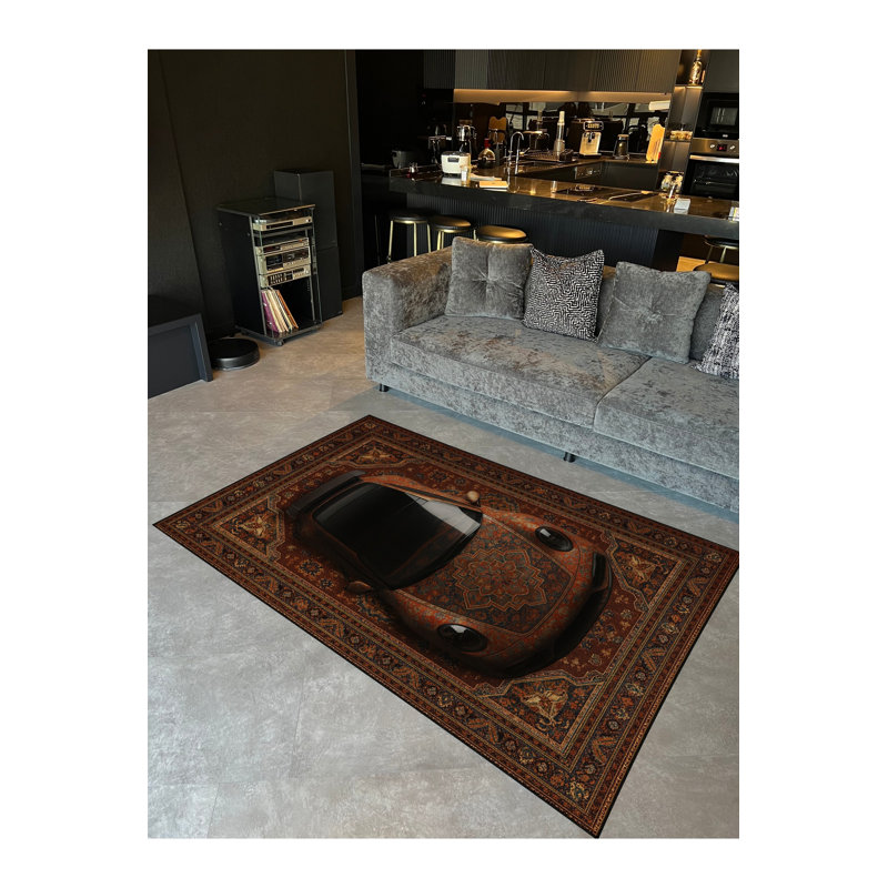 Tapis gris tissé Mosso, 4'11" x 7'7"