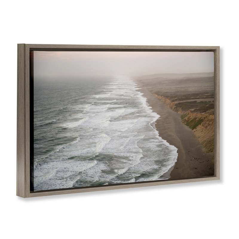  Toile flottante «Point Reyes» par Crystal Lynn Collins, H 17 po x l 25 po, Cadre flottant orme Montalcino