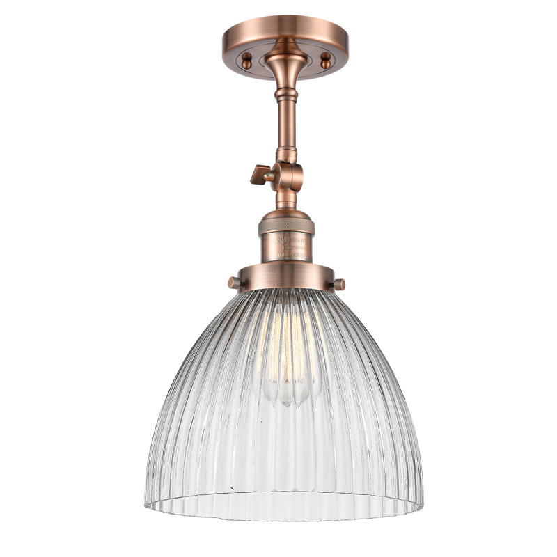 Plafonnier semi-encastré 1 lumière 9,5 po Tallulah, Ampoule non incluse, Cuivre antique