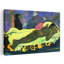 «Girl In Bed», impression d'art classique de paysage abstrait coloré au printemps-133313346