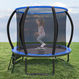 Maxway Furniture ft Oval Backyard Trampoline with Safety Enclosure
