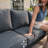 Outdoor Aluminum Furniture Set with Coffee Table, Modern Patio Conversation Sets for Porch, Backyard-1063562271