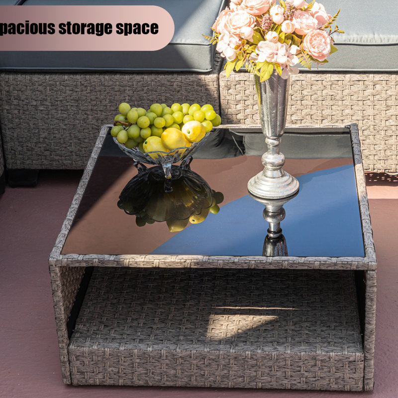 7 coussins d'extérieur modulaires pour l'extérieur avec teinture et rembourrage gris 7