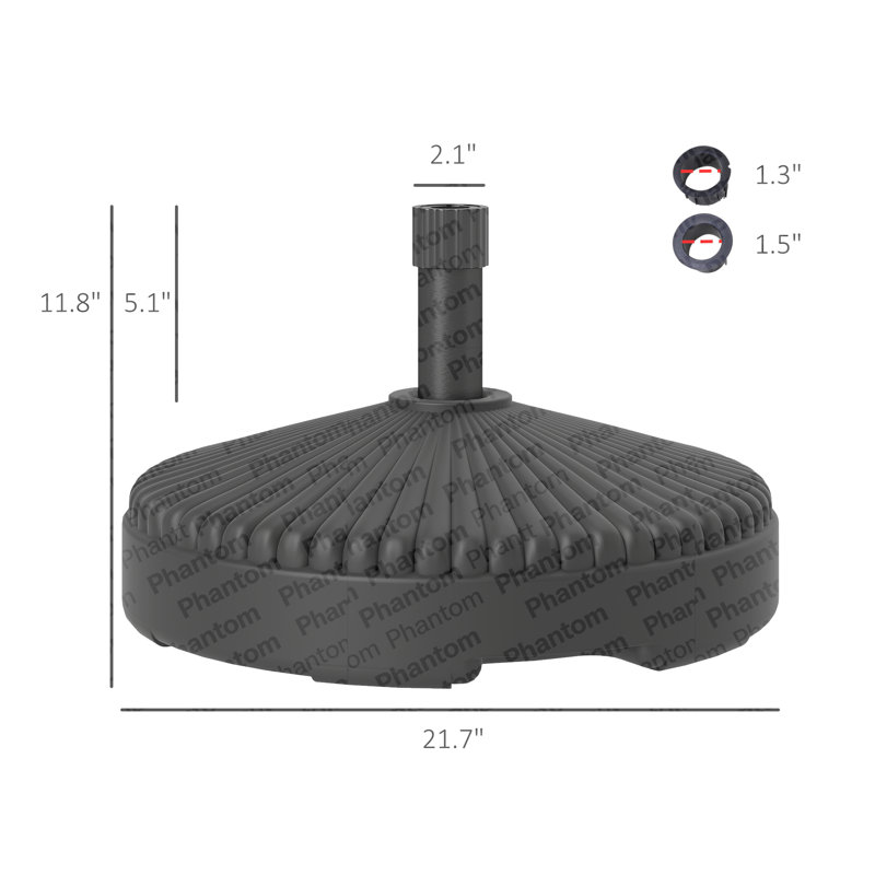 Base de parasol, support de base de parasol de patio rond, base de support de parasol d'extérieur robuste
