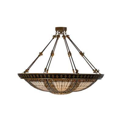 Fleur-de-lis 8 - Light Semi Flush Mount