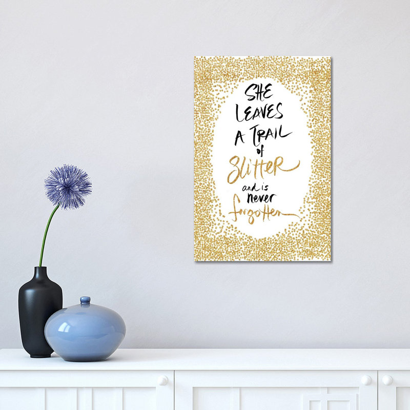 Trail Of Glitter by Sd Graphics Studio - Print on Canvas, 20.32 cm H x 30.48 cm W, Wrapped Canvas