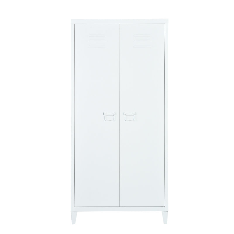 Buchheit 2 Door Steel Wardrobe, White