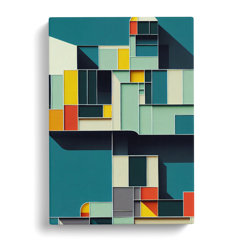 Stacked Architecture - Wrapped Canvas Print, 50cm H x 35cm W x 3cm D