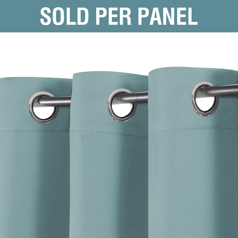 Curtains for Bedroom/Living Room 2 Panels Set - Thermal Insulated Room Darkening Grommet Top Curtains, 52" W x 63" L