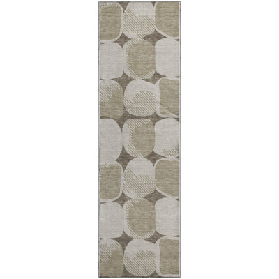Premium Machine Washable Prisco Taupe Rug