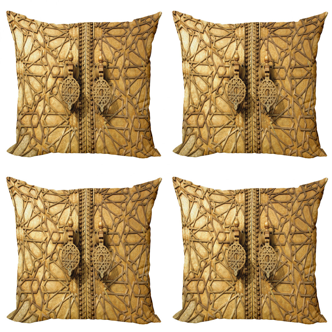 Ambesonne Moroccan Square Pillow Cover (Set of 4) Ambesonne 