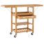 Kellswater 125 cm W Kitchen Cart with Solid Wood Top