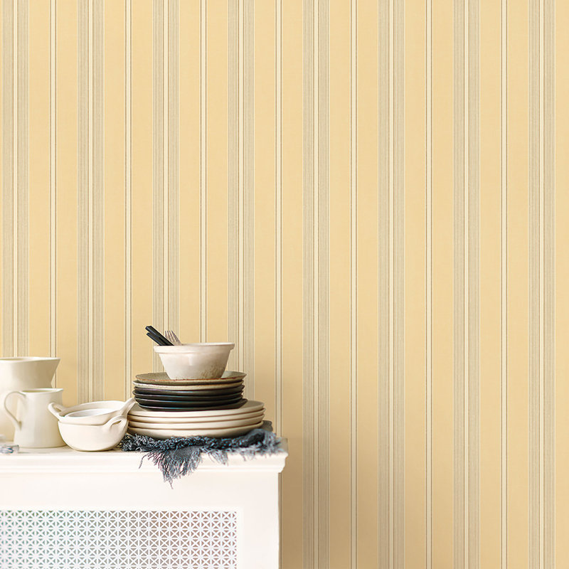 Dristy 10m x 52.8cm Matte Wallpaper Roll, Beige/Gold