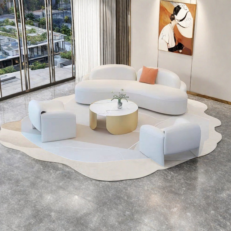 Nordic simple arc office sofa set