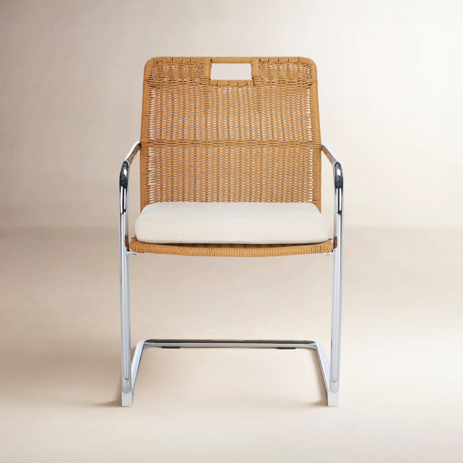 Liesbeth Linen Dining Armchair, Cream Linen