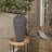 Black Ceramic Whitewashed Textured Decorative Vase-331326543