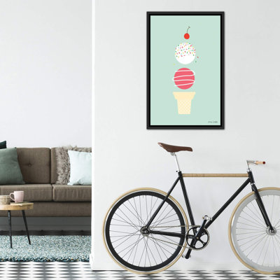 «Ice Cream and Cherry I» par Ann Kelle - impression d'art graphique